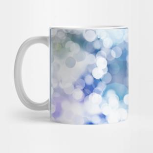 Winter background in blue, white and purple Mug